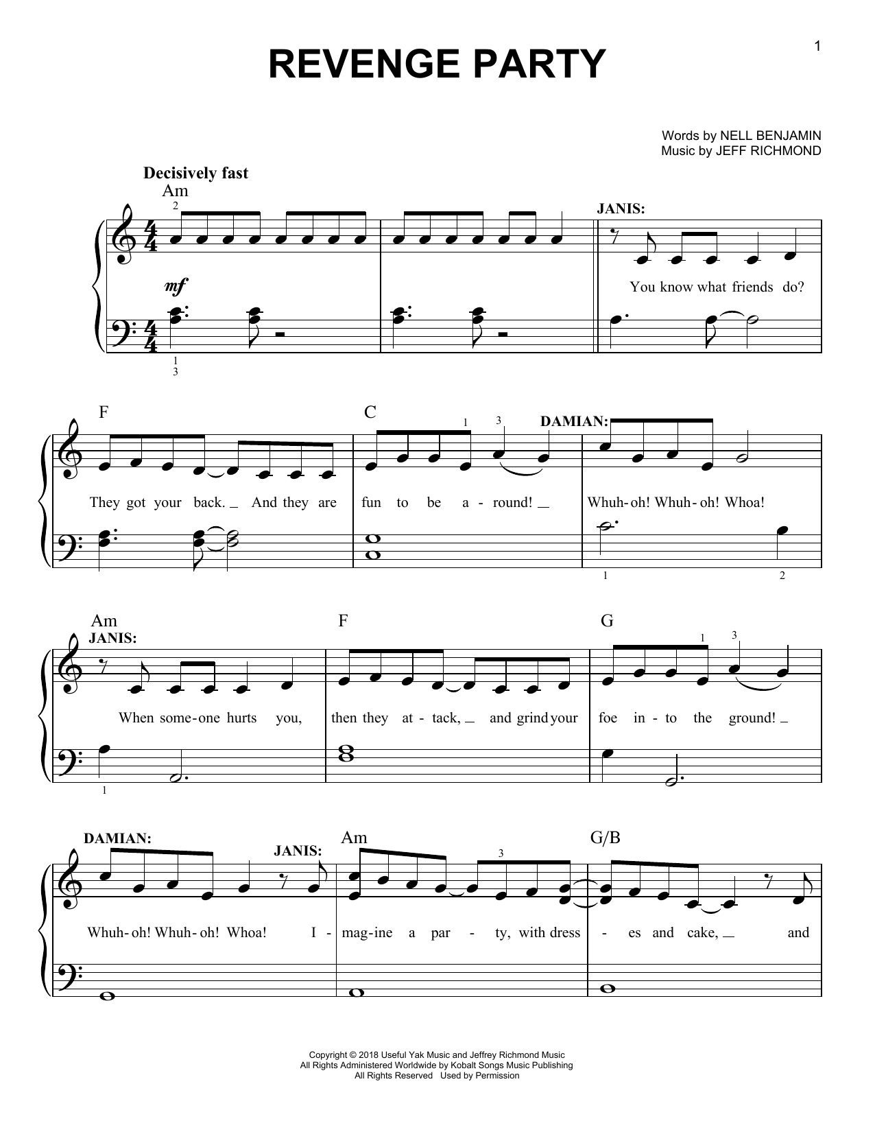 Jeff Richmond & Nell Benjamin Revenge Party (from Mean Girls: The Broadway Musical) sheet music notes and chords. Download Printable PDF.