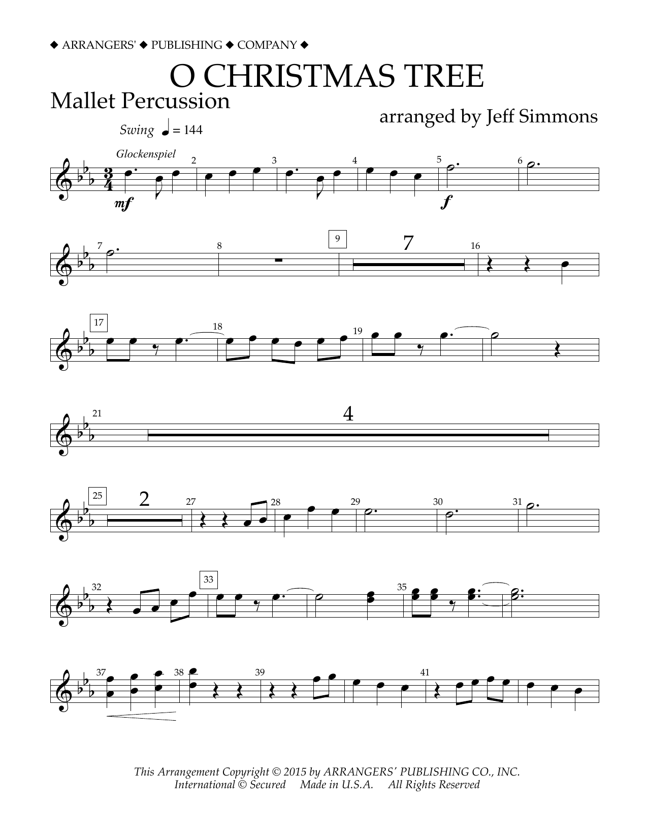 Learn to play Jeff Simmons O Christmas Tree - Mallet Percussion sheet music for Concert Band in minutes. Price: 5.9900$ Jeff Simmons O Christmas Tree - Mallet Percussion sheet music notes and chords arranged for Concert Band