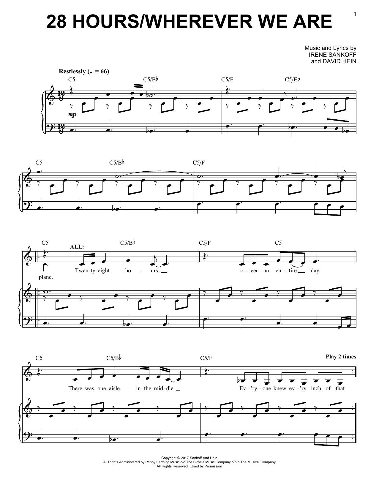 Learn to play Jenn Colella & Come From Away Company 28 Hours/Wherever We Are sheet music for Piano & Vocal in minutes. Price: 7.8900$ Jenn Colella & Come From Away Company 28 Hours/Wherever We Are sheet music notes and chords arranged for Piano & Vocal