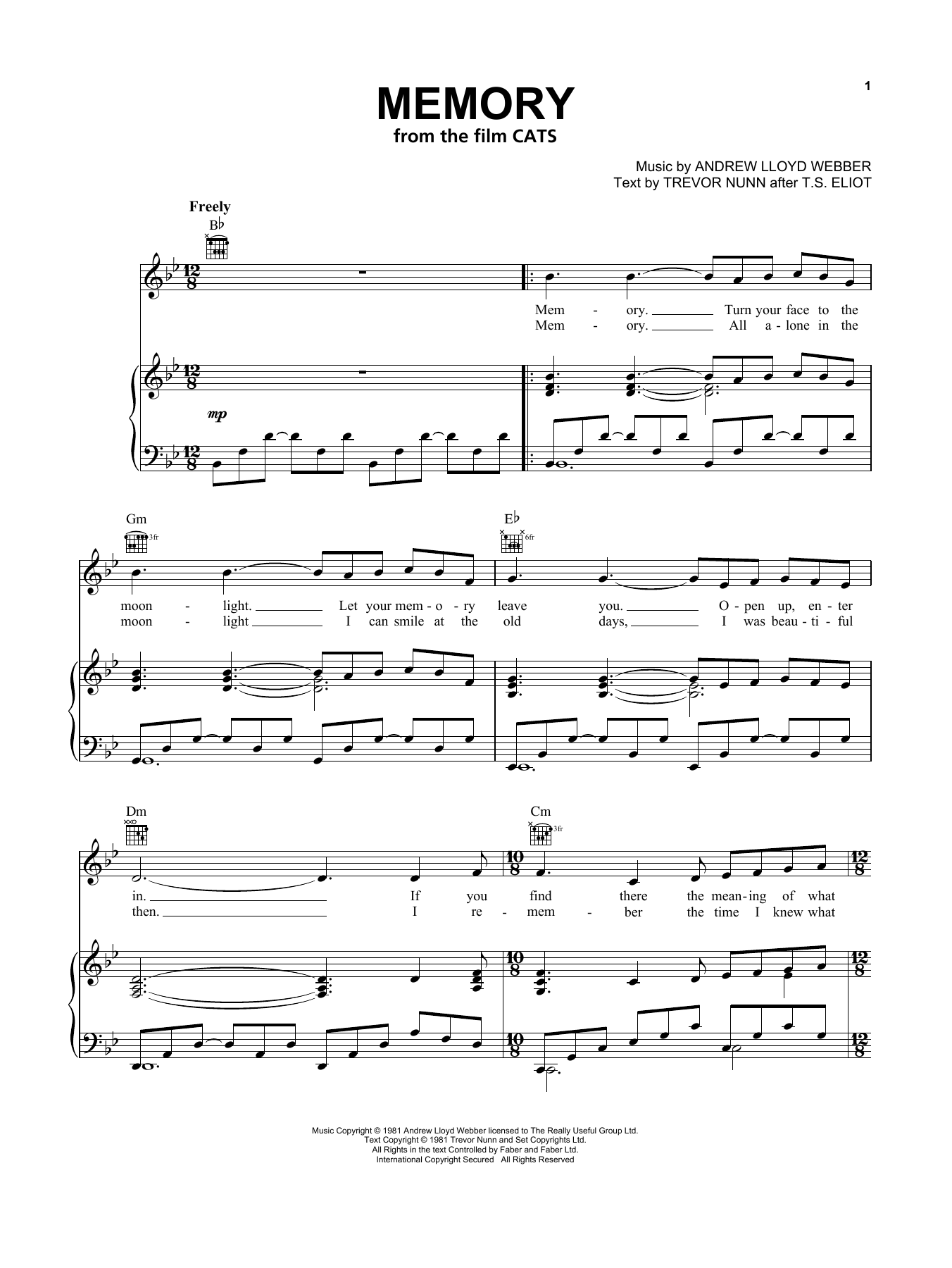 Jennifer Hudson Memory (from the Motion Picture Cats) sheet music notes and chords. Download Printable PDF.