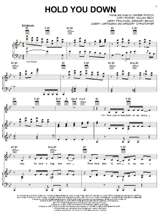Learn to play Jennifer Lopez Hold You Down (feat. Fat Joe) sheet music for Piano, Vocal & Guitar Chords (Right-Hand Melody) in minutes. Price: 7.8900$ Jennifer Lopez Hold You Down (feat. Fat Joe) sheet music notes and chords arranged for Piano, Vocal & Guitar Chords (Right-Hand Melody)