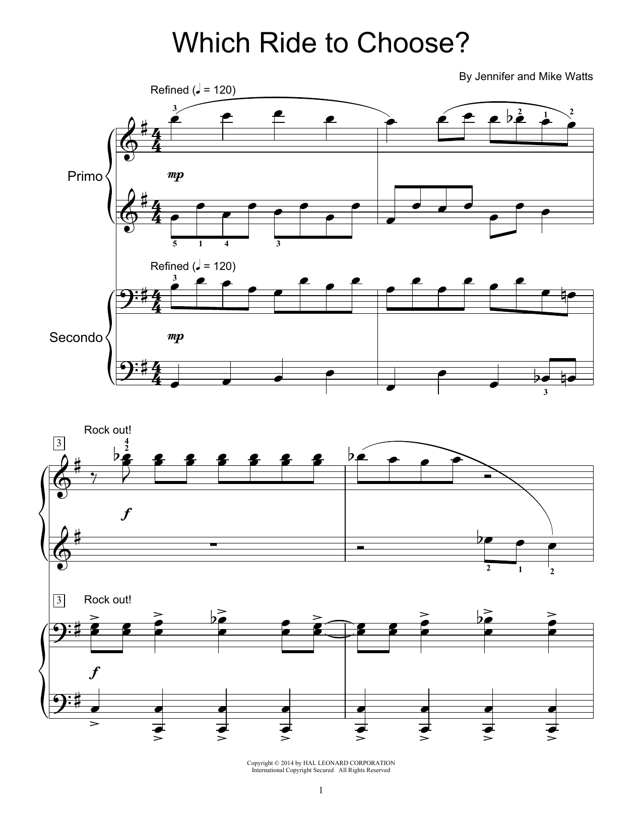 Learn to play Jennifer Watts Which Ride To Choose? sheet music for Piano Duet in minutes. Price: 7.8900$ Jennifer Watts Which Ride To Choose? sheet music notes and chords arranged for Piano Duet