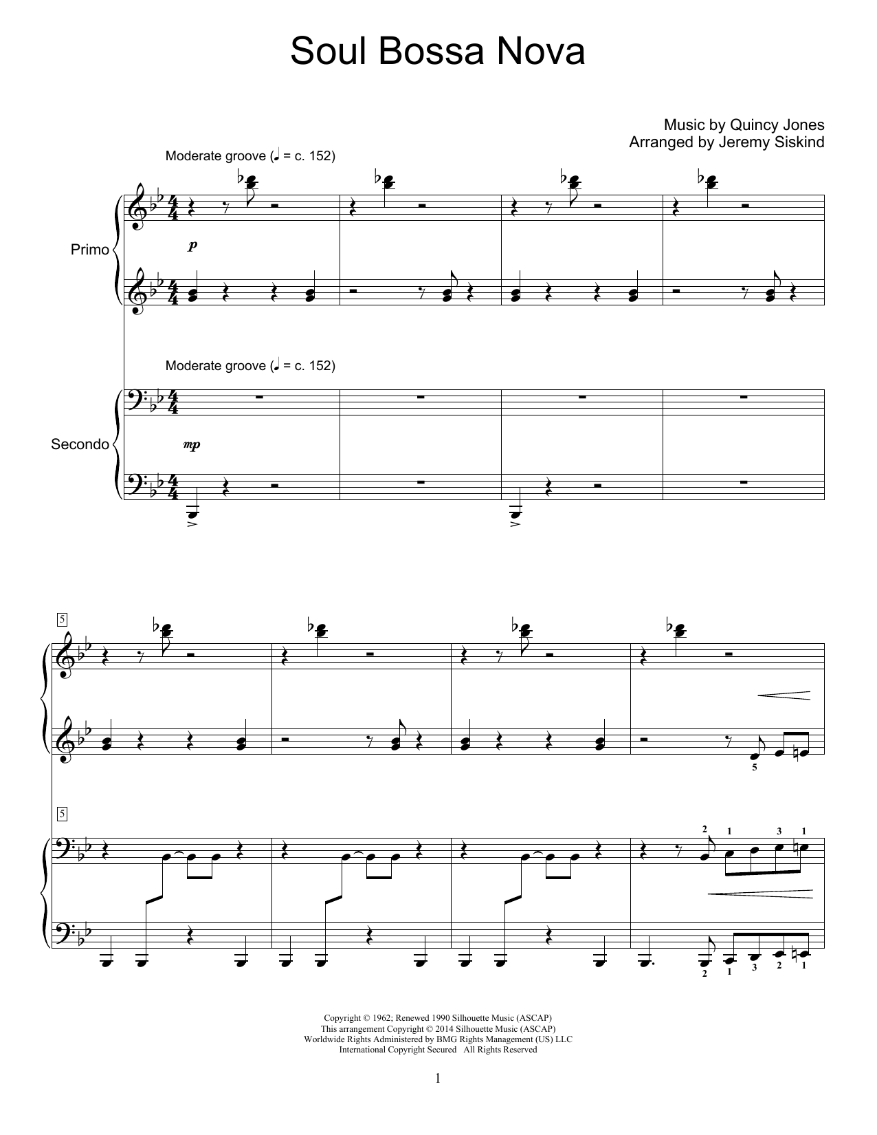 Jeremy Siskind Soul Bossa Nova sheet music notes and chords. Download Printable PDF.