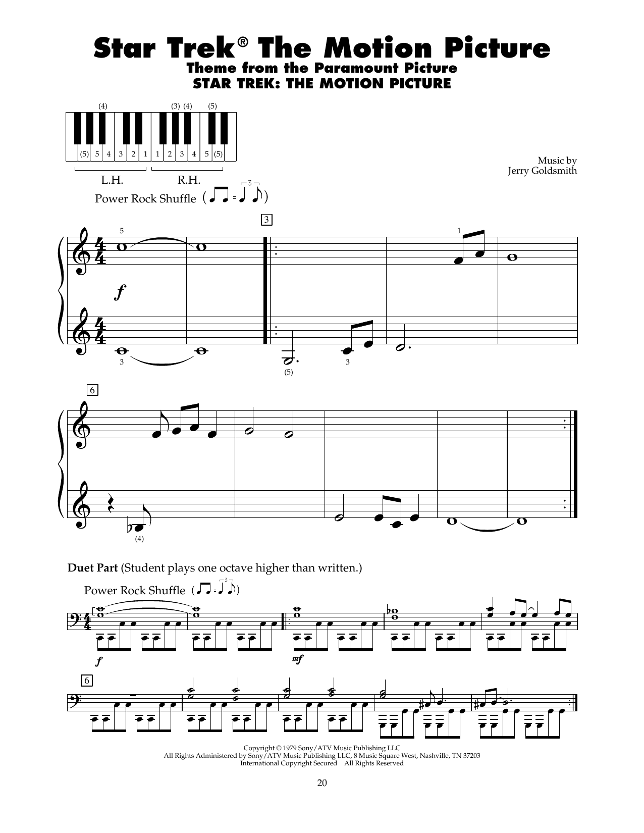 Jerry Goldsmith Star Trek(R) The Motion Picture sheet music notes and chords. Download Printable PDF.