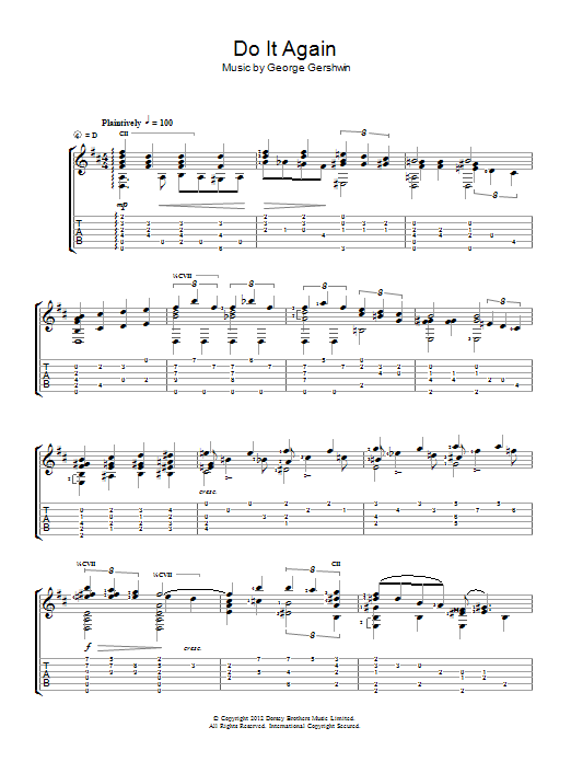 Jerry Willard Do It Again sheet music notes and chords. Download Printable PDF.