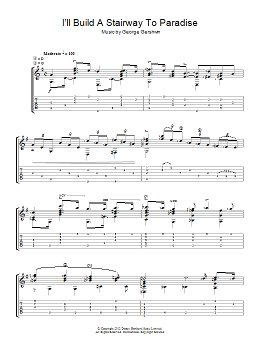 Jerry Willard I'll Build A Stairway To Paradise sheet music notes and chords. Download Printable PDF.