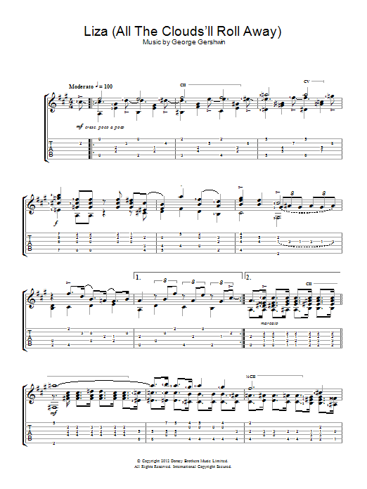 Jerry Willard Liza (All The Clouds'll Roll Away) sheet music notes and chords. Download Printable PDF.