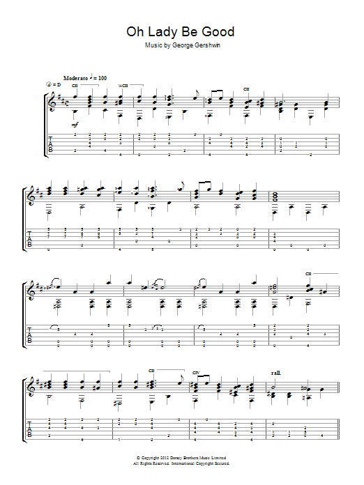 Jerry Willard Oh, Lady, Be Good sheet music notes and chords. Download Printable PDF.