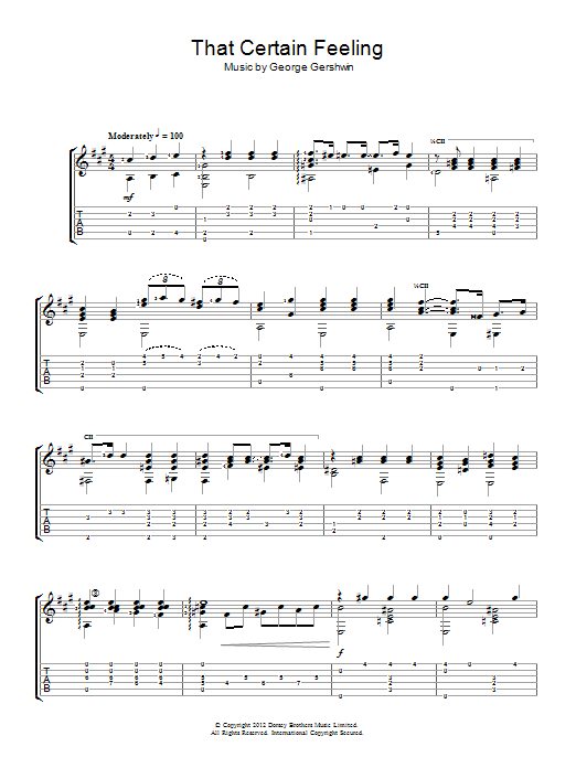 Jerry Willard That Certain Feeling sheet music notes and chords. Download Printable PDF.