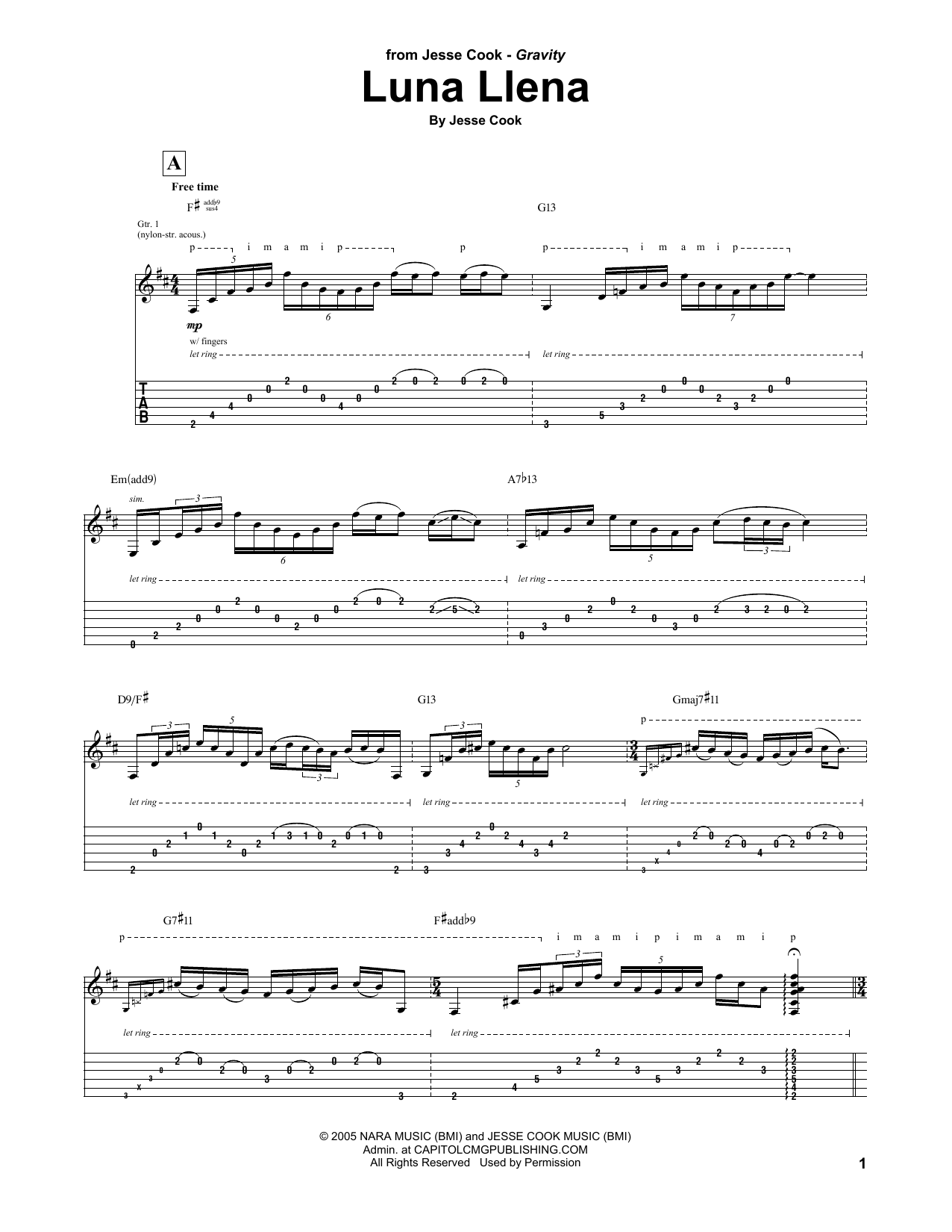 Learn to play Jesse Cook Luna Llena sheet music for Guitar Tab in minutes. Price: 7.8900$ Jesse Cook Luna Llena sheet music notes and chords arranged for Guitar Tab