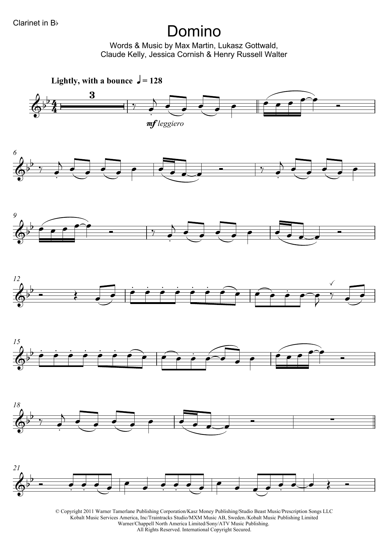 Jessie J Domino sheet music notes and chords arranged for Flute Solo