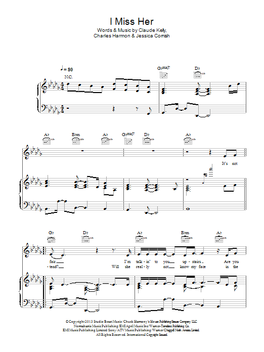 Learn to play Jessie J I Miss Her sheet music for Piano, Vocal & Guitar Chords in minutes. Price: 7.8900$ Jessie J I Miss Her sheet music notes and chords arranged for Piano, Vocal & Guitar Chords