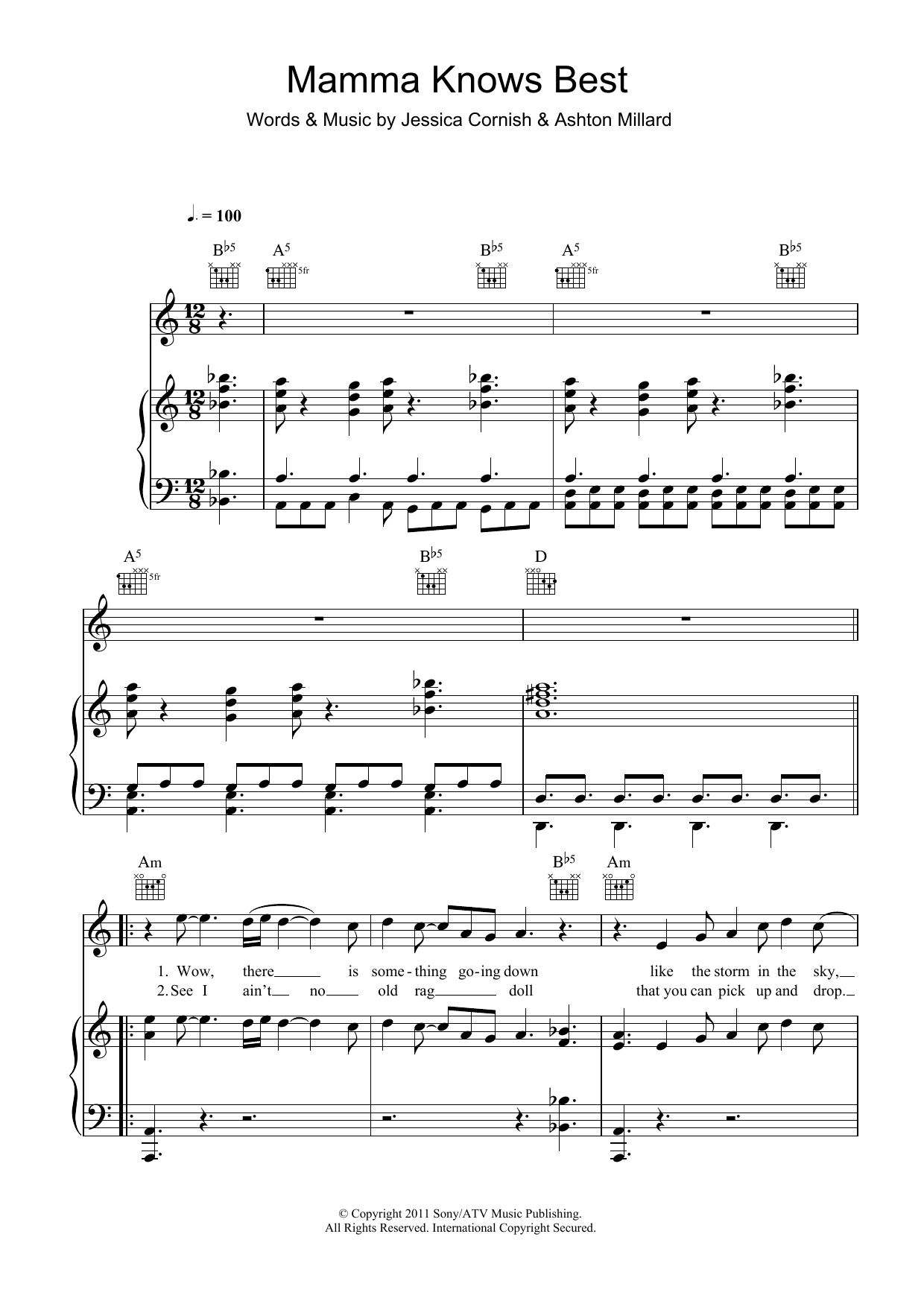 Learn to play Jessie J Mamma Knows Best sheet music for Piano, Vocal & Guitar Chords in minutes. Price: 7.8900$ Jessie J Mamma Knows Best sheet music notes and chords arranged for Piano, Vocal & Guitar Chords