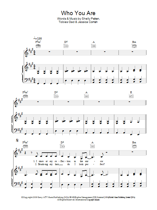 Learn to play Jessie J Who You Are sheet music for Piano, Vocal & Guitar Chords (Right-Hand Melody) in minutes. Price: 7.8900$ Jessie J Who You Are sheet music notes and chords arranged for Piano, Vocal & Guitar Chords (Right-Hand Melody)