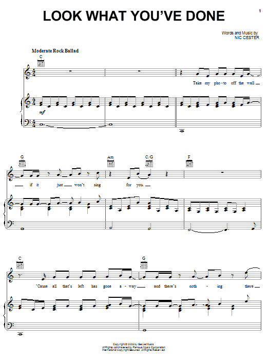 Learn to play Jet Look What You've Done sheet music for Guitar Tab in minutes. Price: 7.8900$ Jet Look What You've Done sheet music notes and chords arranged for Guitar Tab