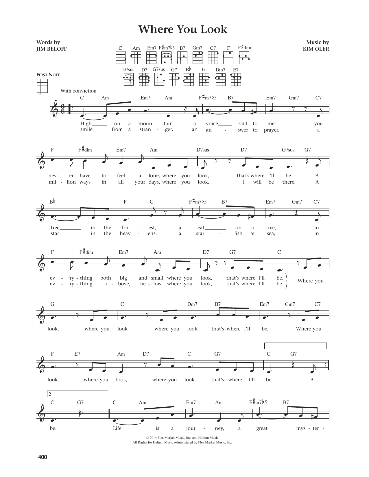 Jim Beloff Where You Look (from The Daily Ukulele) (arr. Jim Beloff) sheet music notes and chords. Download Printable PDF.