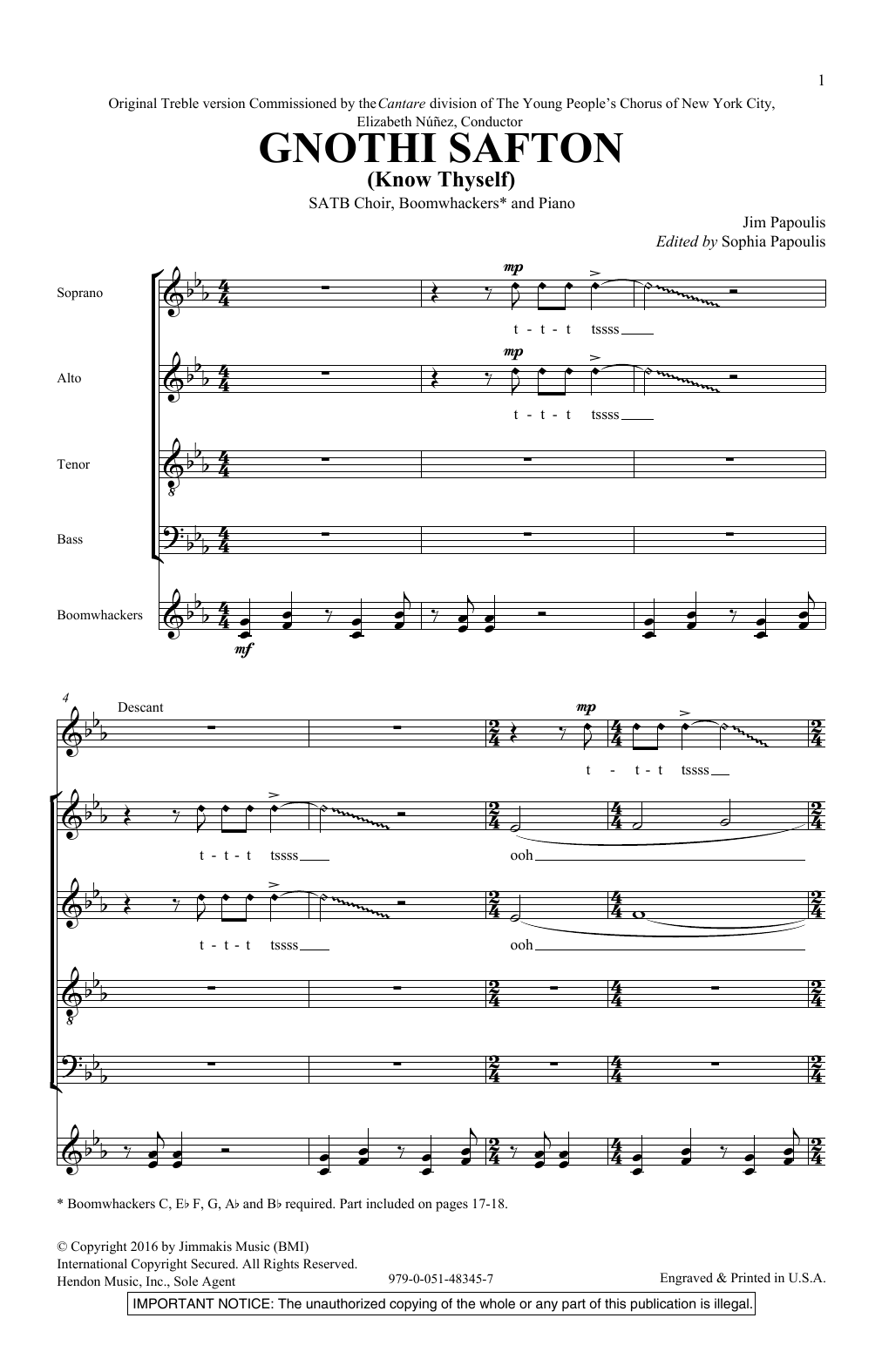Learn to play Jim Papoulis Gnothi Safton sheet music for SSA Choir in minutes. Price: 3.9900$ Jim Papoulis Gnothi Safton sheet music notes and chords arranged for SSA Choir