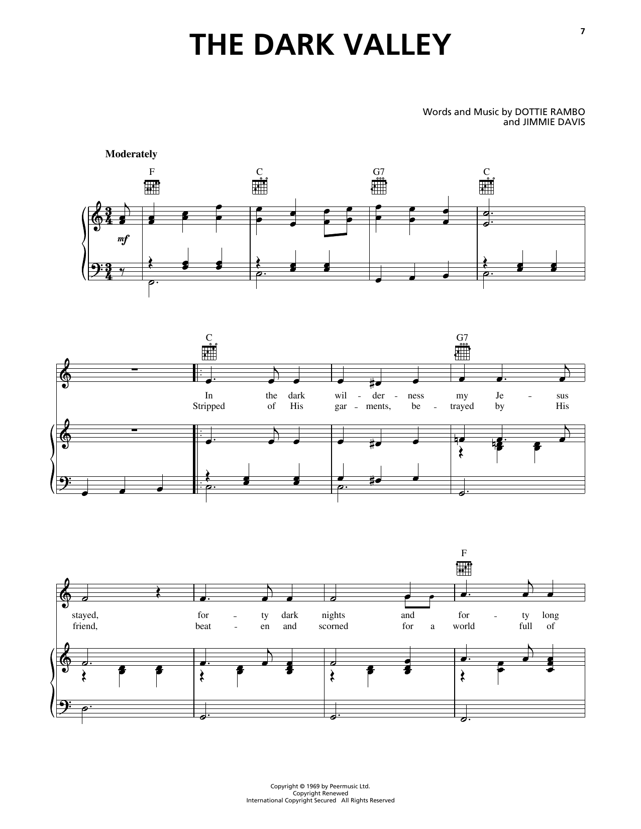 Learn to play Jimmie Davis The Dark Valley sheet music for Piano, Vocal & Guitar Chords (Right-Hand Melody) in minutes. Price: 7.8900$ Jimmie Davis The Dark Valley sheet music notes and chords arranged for Piano, Vocal & Guitar Chords (Right-Hand Melody)