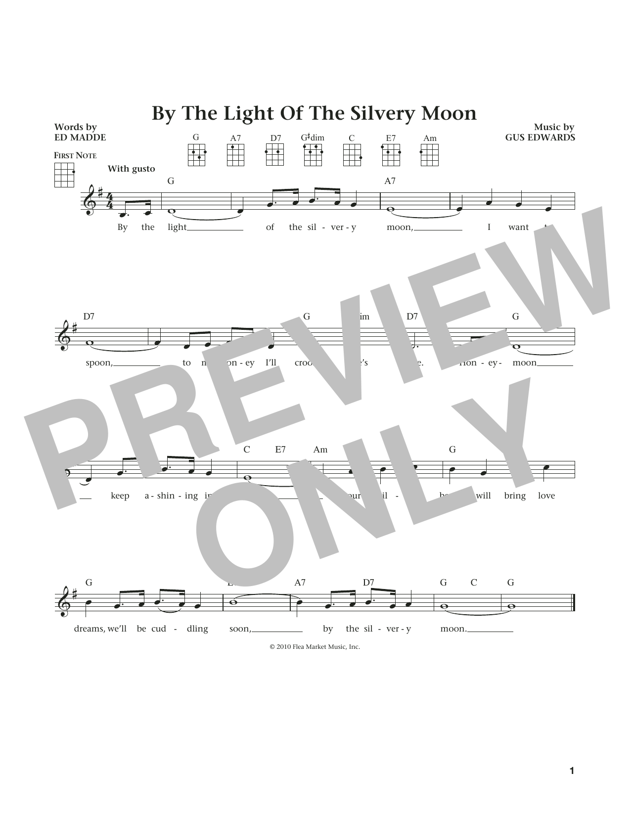 Learn to play Jimmy Bowen By The Light Of The Silvery Moon (from The Daily Ukulele) (arr. Liz and Jim Beloff) sheet music for Ukulele in minutes. Price: 5.9900$ Jimmy Bowen By The Light Of The Silvery Moon (from The Daily Ukulele) (arr. Liz and Jim Beloff) sheet music notes and chords arranged for Ukulele