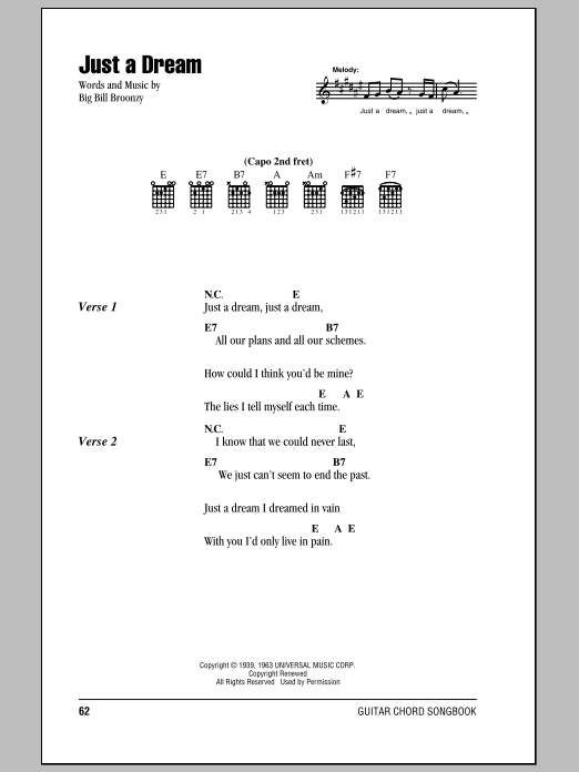 Jimmy Clanton Just A Dream sheet music notes and chords. Download Printable PDF.