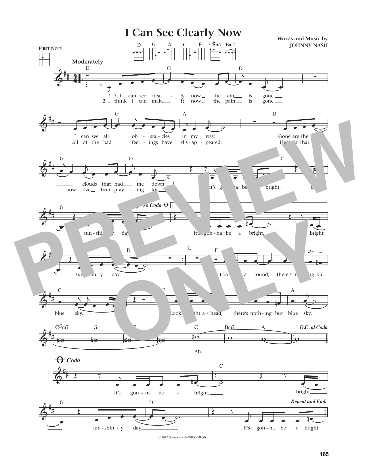 Jimmy Cliff I Can See Clearly Now (from The Daily Ukulele) (arr. Jim Beloff) sheet music notes and chords. Download Printable PDF.