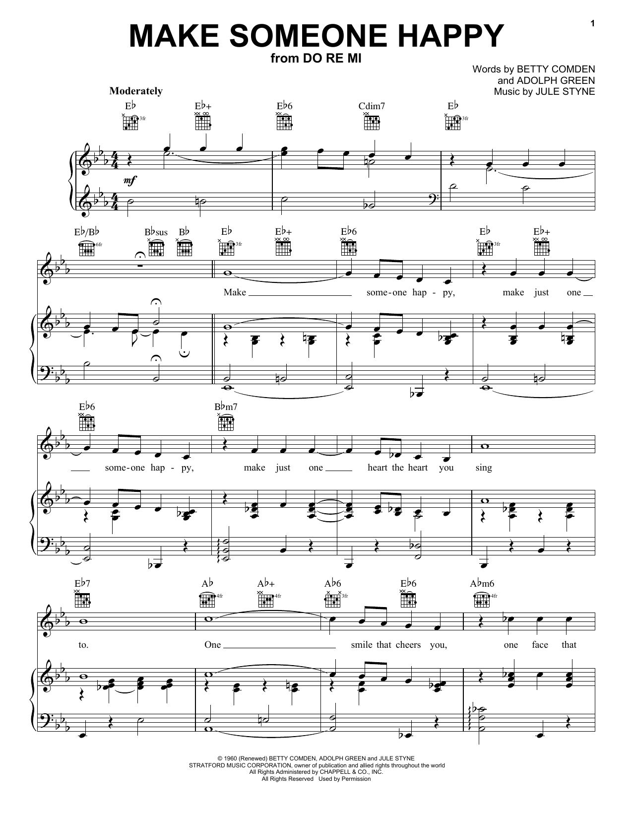 Jimmy Duarante Make Someone Happy sheet music notes and chords. Download Printable PDF.