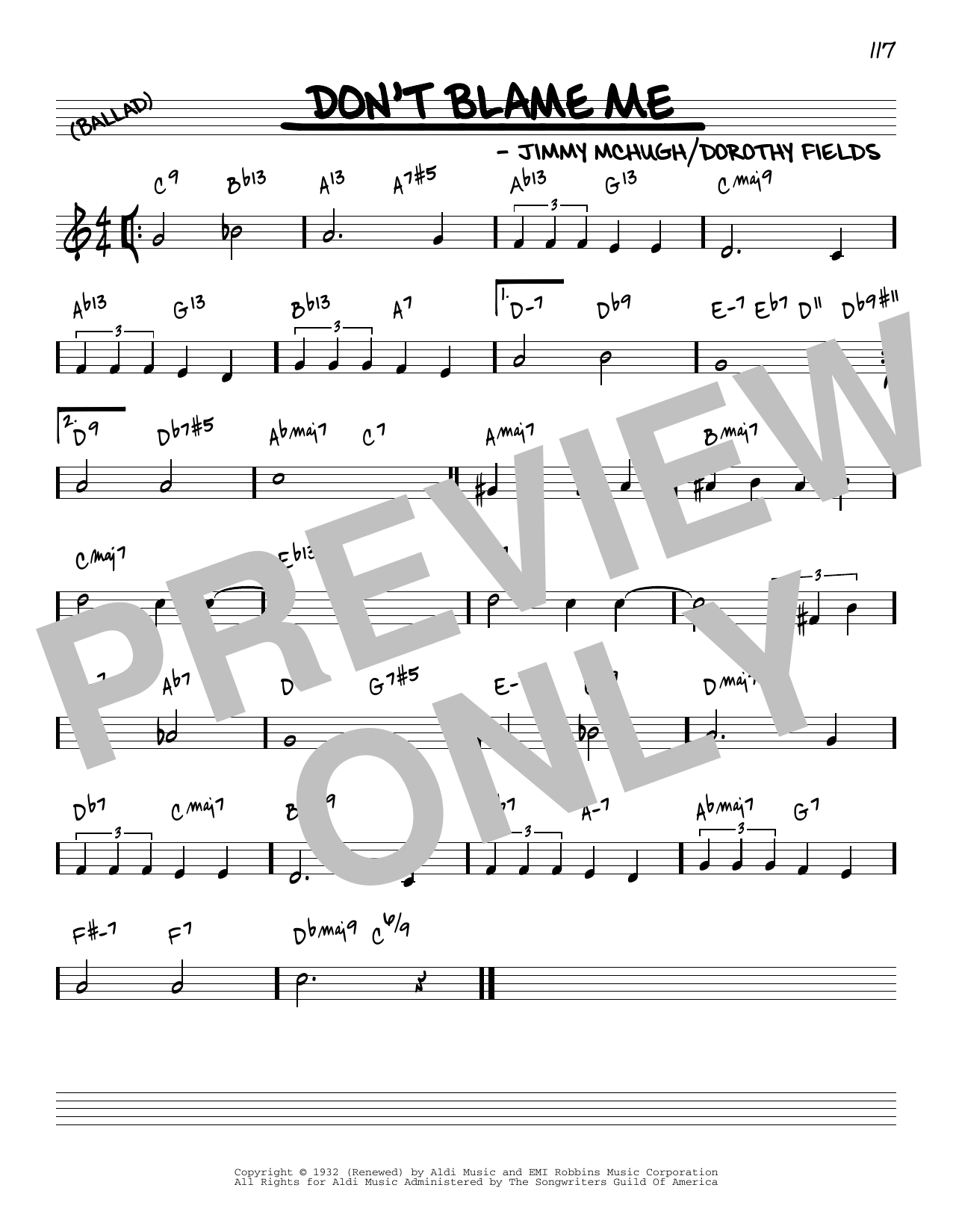 Jimmy McHugh Don't Blame Me [Reharmonized version] (arr. Jack Grassel) sheet music notes and chords. Download Printable PDF.