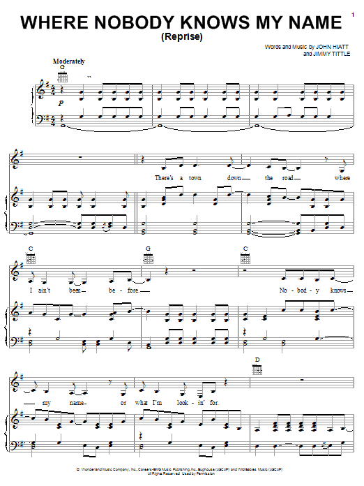 Learn to play Jimmy Tittle Where Nobody Knows My Name (Reprise) (from The Country Bears) sheet music for Piano, Vocal & Guitar Chords (Right-Hand Melody) in minutes. Price: 7.8900$ Jimmy Tittle Where Nobody Knows My Name (Reprise) (from The Country Bears) sheet music notes and chords arranged for Piano, Vocal & Guitar Chords (Right-Hand Melody)