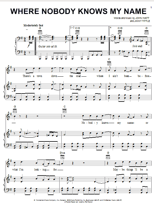 Learn to play Jimmy Tittle Where Nobody Knows My Name (from The Country Bears) sheet music for Piano, Vocal & Guitar Chords (Right-Hand Melody) in minutes. Price: 7.8900$ Jimmy Tittle Where Nobody Knows My Name (from The Country Bears) sheet music notes and chords arranged for Piano, Vocal & Guitar Chords (Right-Hand Melody)