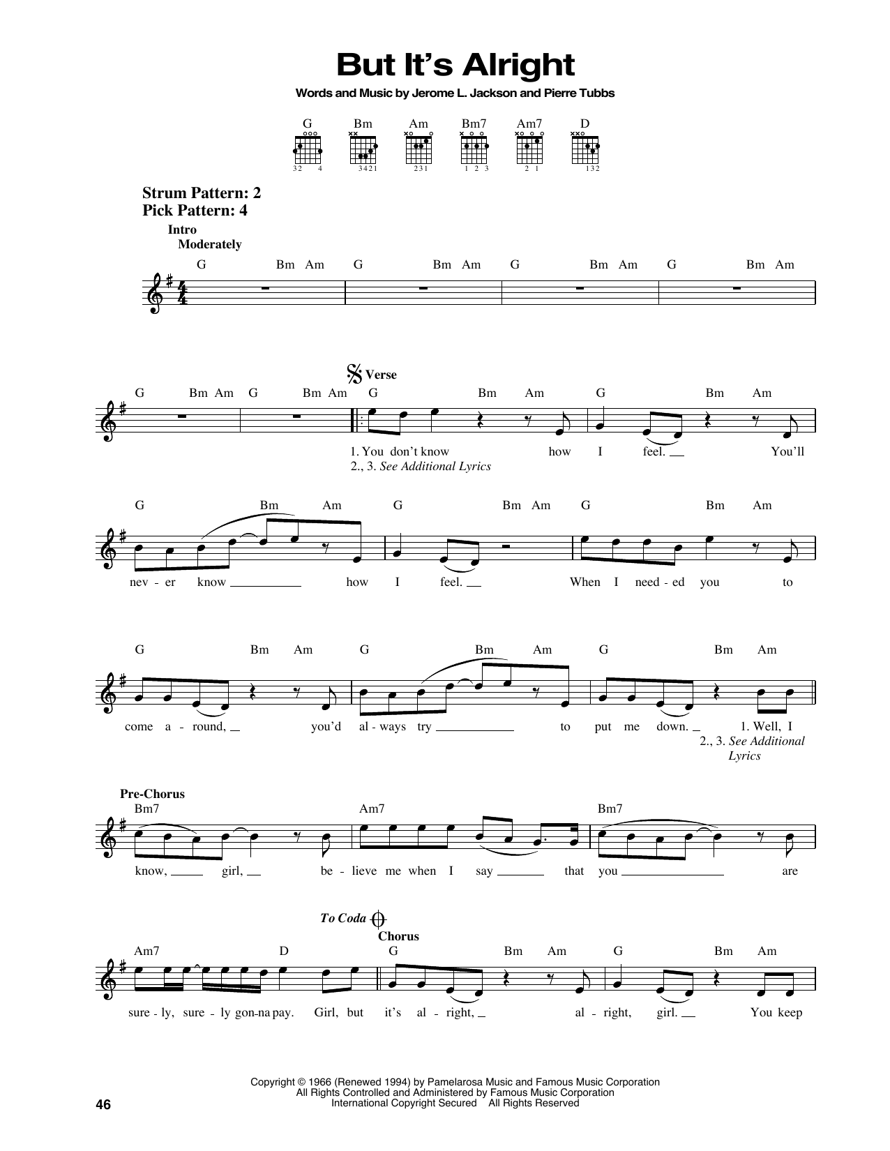 J.J. Jackson But It's Alright sheet music notes and chords. Download Printable PDF.