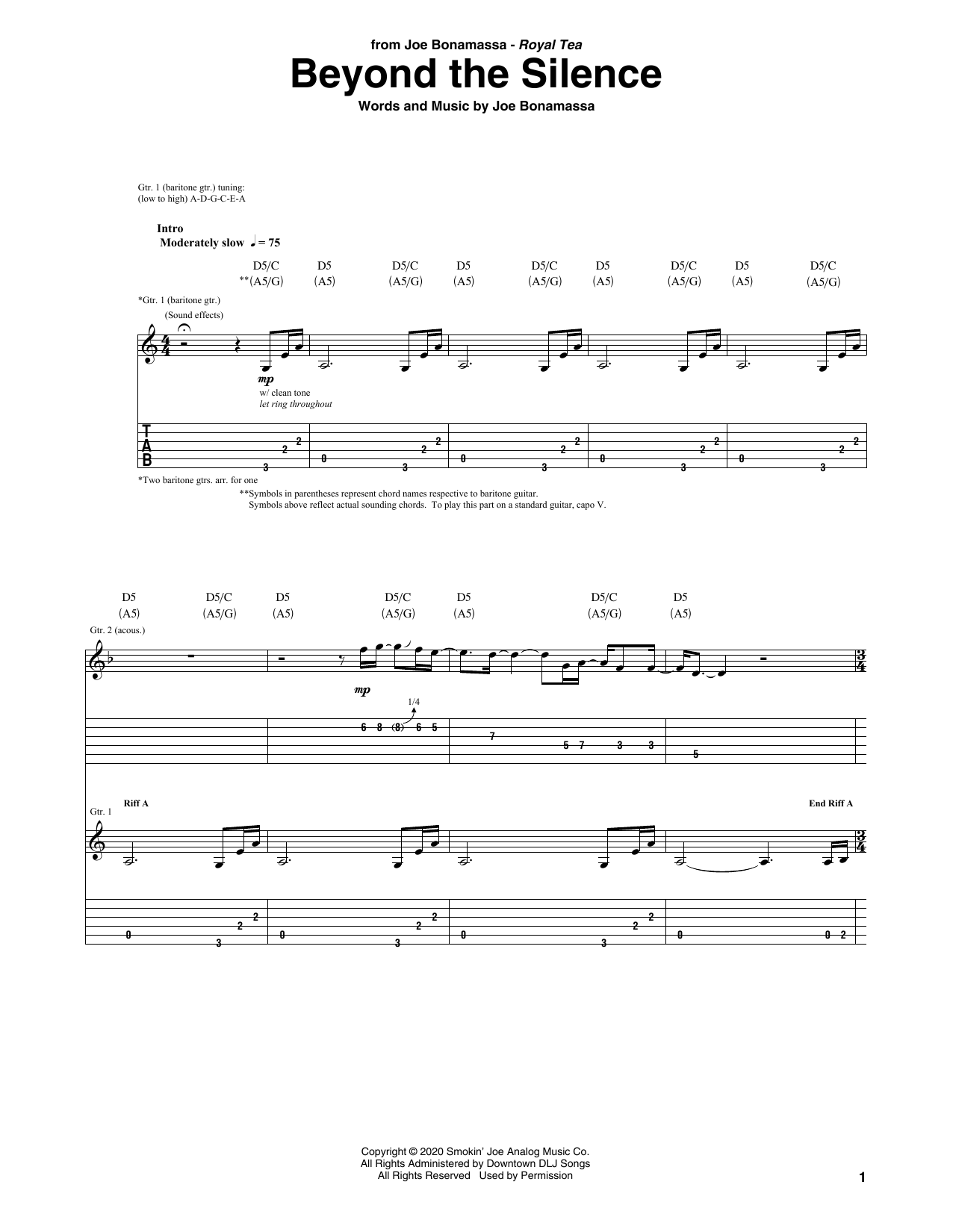 Learn to play Joe Bonamassa Beyond The Silence sheet music for Guitar Tab in minutes. Price: 7.8900$ Joe Bonamassa Beyond The Silence sheet music notes and chords arranged for Guitar Tab