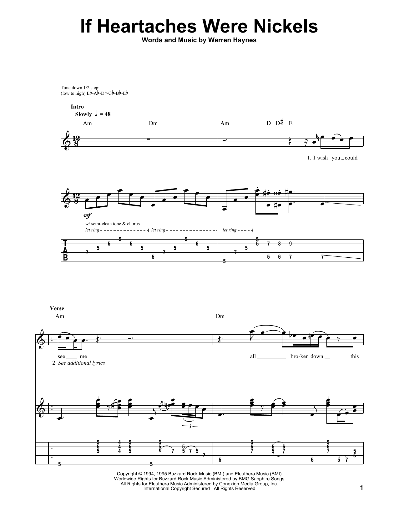 Joe Bonamassa If Heartaches Were Nickels sheet music notes and chords. Download Printable PDF.