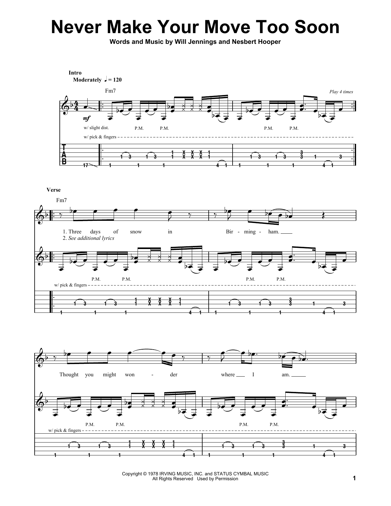 Joe Bonamassa Never Make Your Move Too Soon sheet music notes and chords. Download Printable PDF.