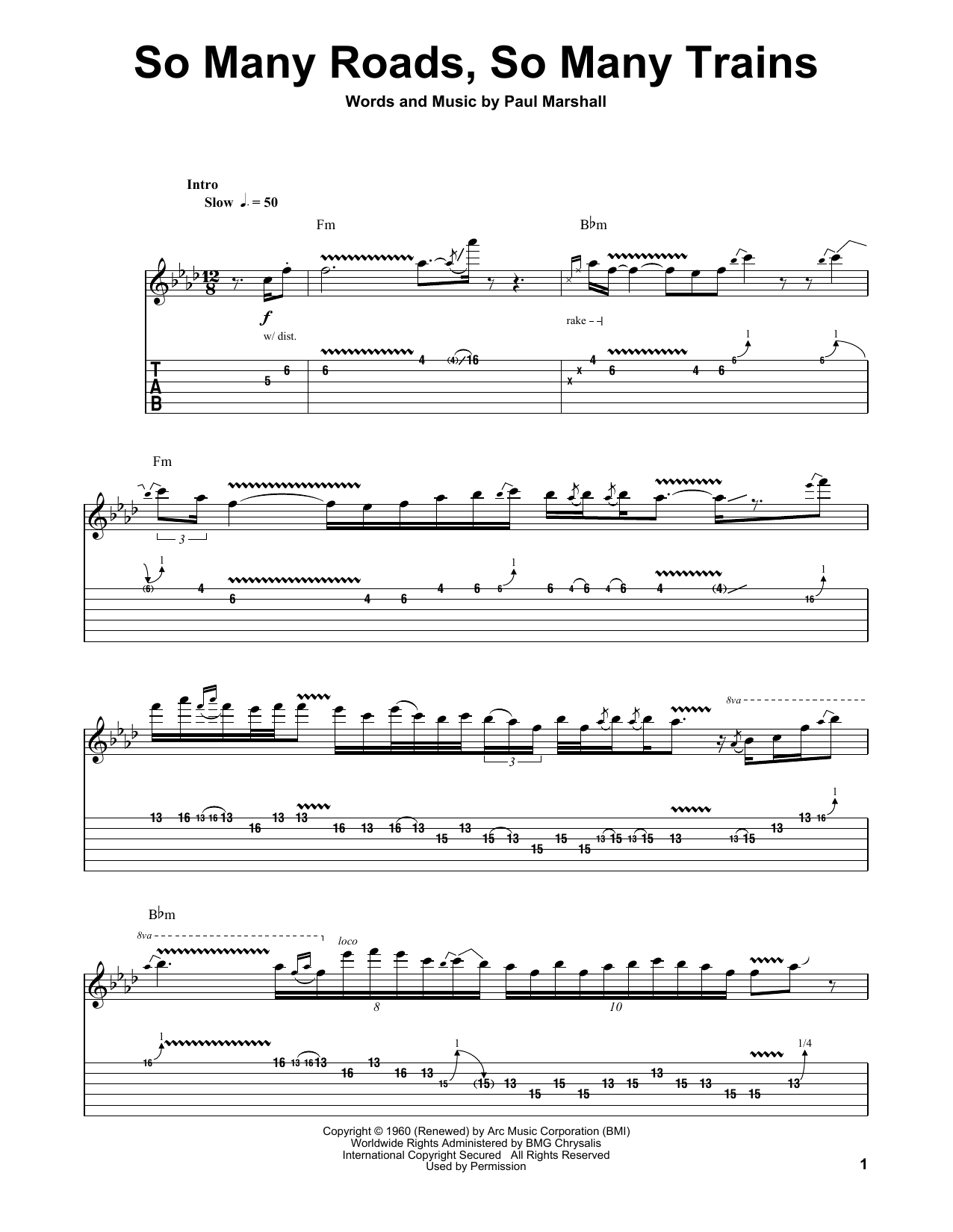 Joe Bonamassa So Many Roads, So Many Trains sheet music notes and chords. Download Printable PDF.