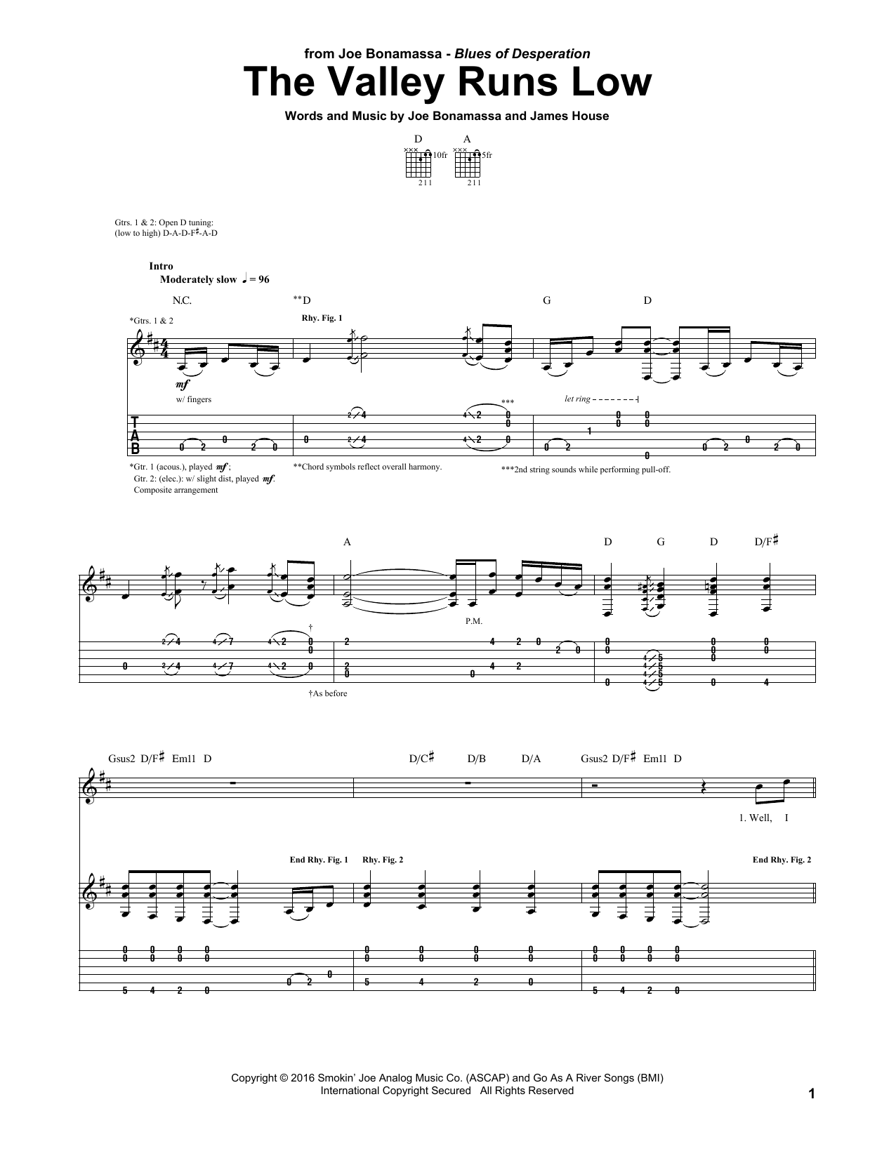 Learn to play Joe Bonamassa The Valley Runs Low sheet music for Guitar Tab in minutes. Price: 7.8900$ Joe Bonamassa The Valley Runs Low sheet music notes and chords arranged for Guitar Tab