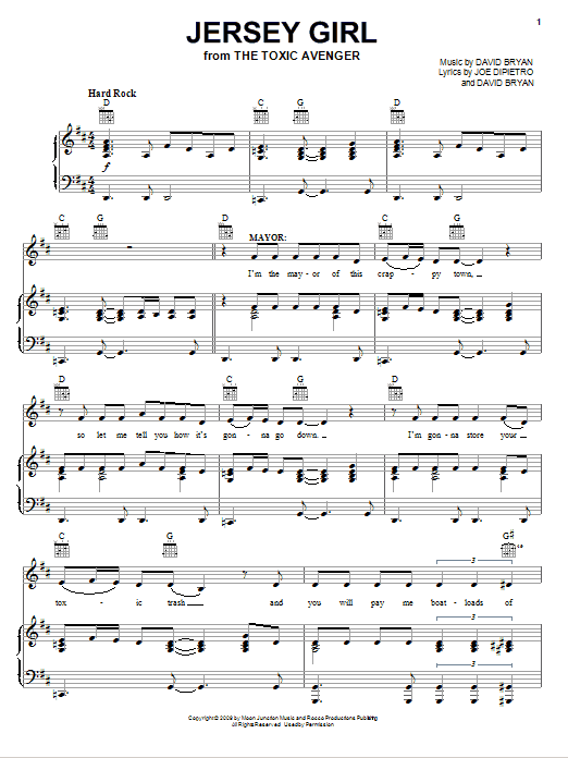 Learn to play Joe DiPietro Jersey Girl sheet music for Piano, Vocal & Guitar Chords (Right-Hand Melody) in minutes. Price: 7.8900$ Joe DiPietro Jersey Girl sheet music notes and chords arranged for Piano, Vocal & Guitar Chords (Right-Hand Melody)