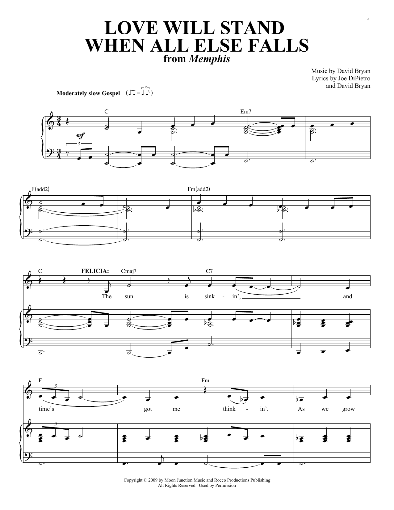 Learn to play Joe DiPietro Love Will Stand When All Else Falls sheet music for Piano & Vocal in minutes. Price: 7.8900$ Joe DiPietro Love Will Stand When All Else Falls sheet music notes and chords arranged for Piano & Vocal