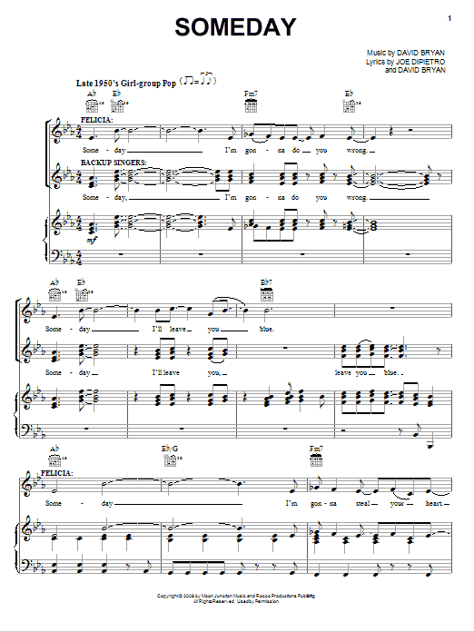 Learn to play Joe DiPietro Someday sheet music for Piano, Vocal & Guitar Chords (Right-Hand Melody) in minutes. Price: 7.8900$ Joe DiPietro Someday sheet music notes and chords arranged for Piano, Vocal & Guitar Chords (Right-Hand Melody)