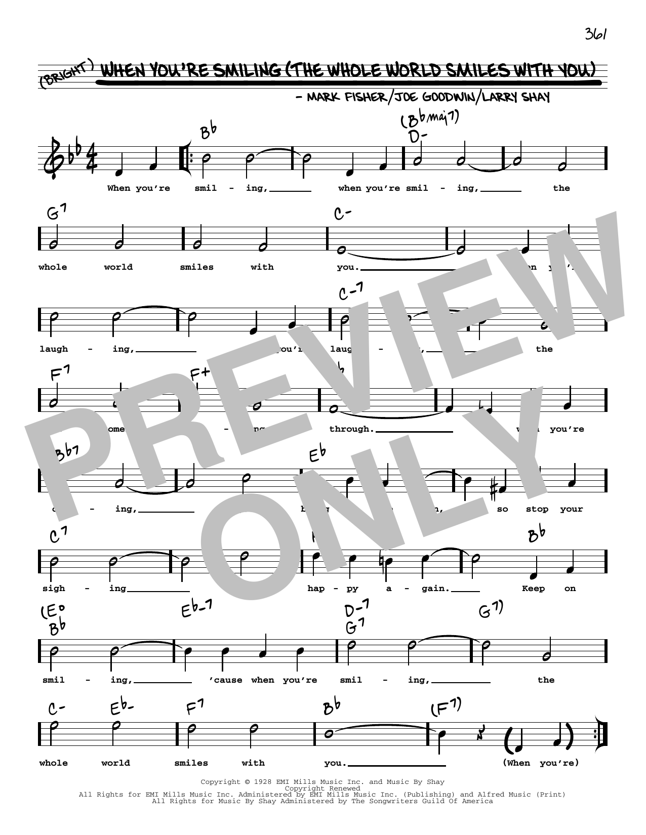 Joe Goodwin When You're Smiling (The Whole World Smiles With You) (arr. Robert Rawlins) sheet music notes and chords. Download Printable PDF.