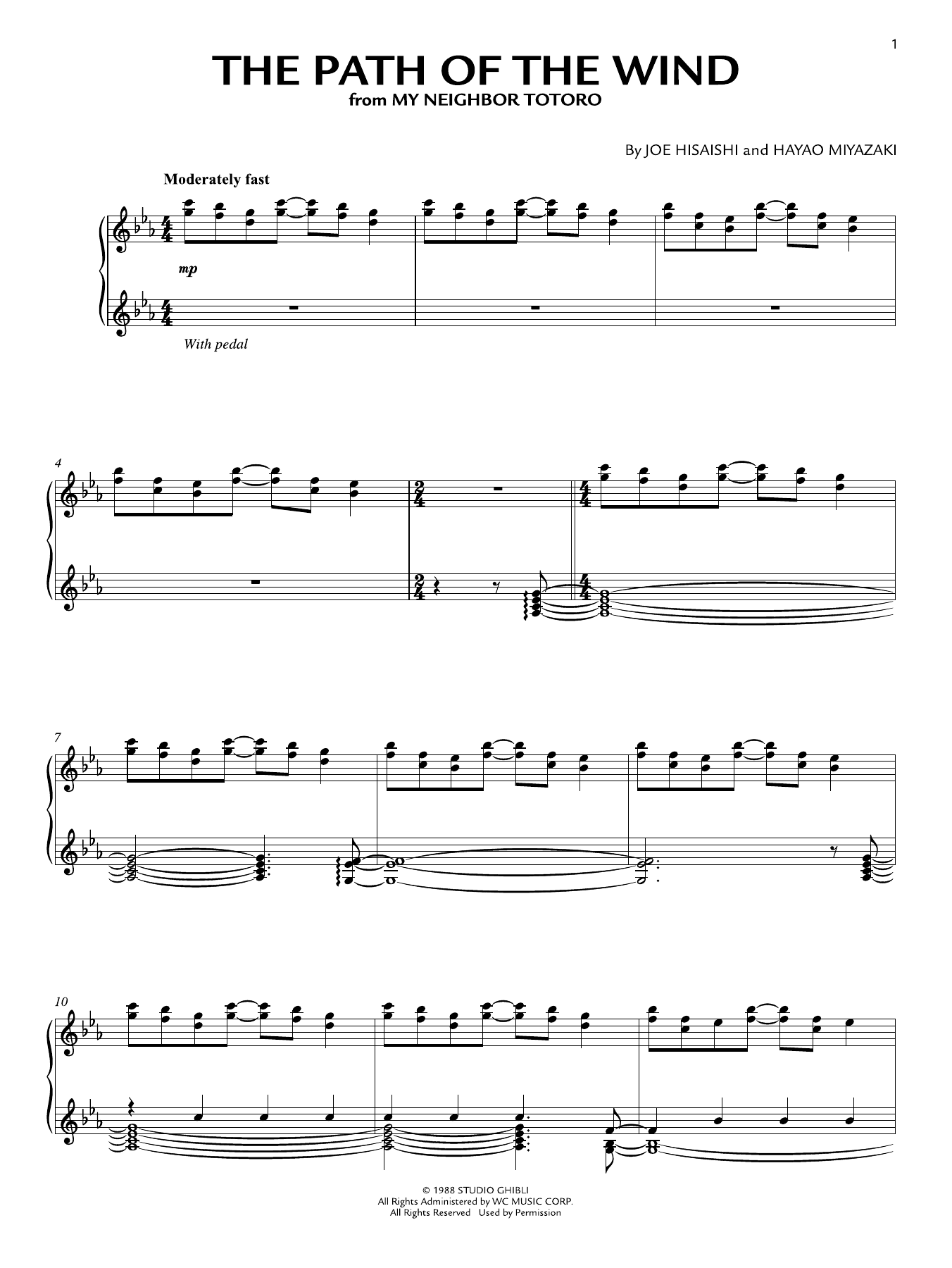 Download The Path Of The Wind Sheet Music PDF - Joe Hisaishi | Piano ...