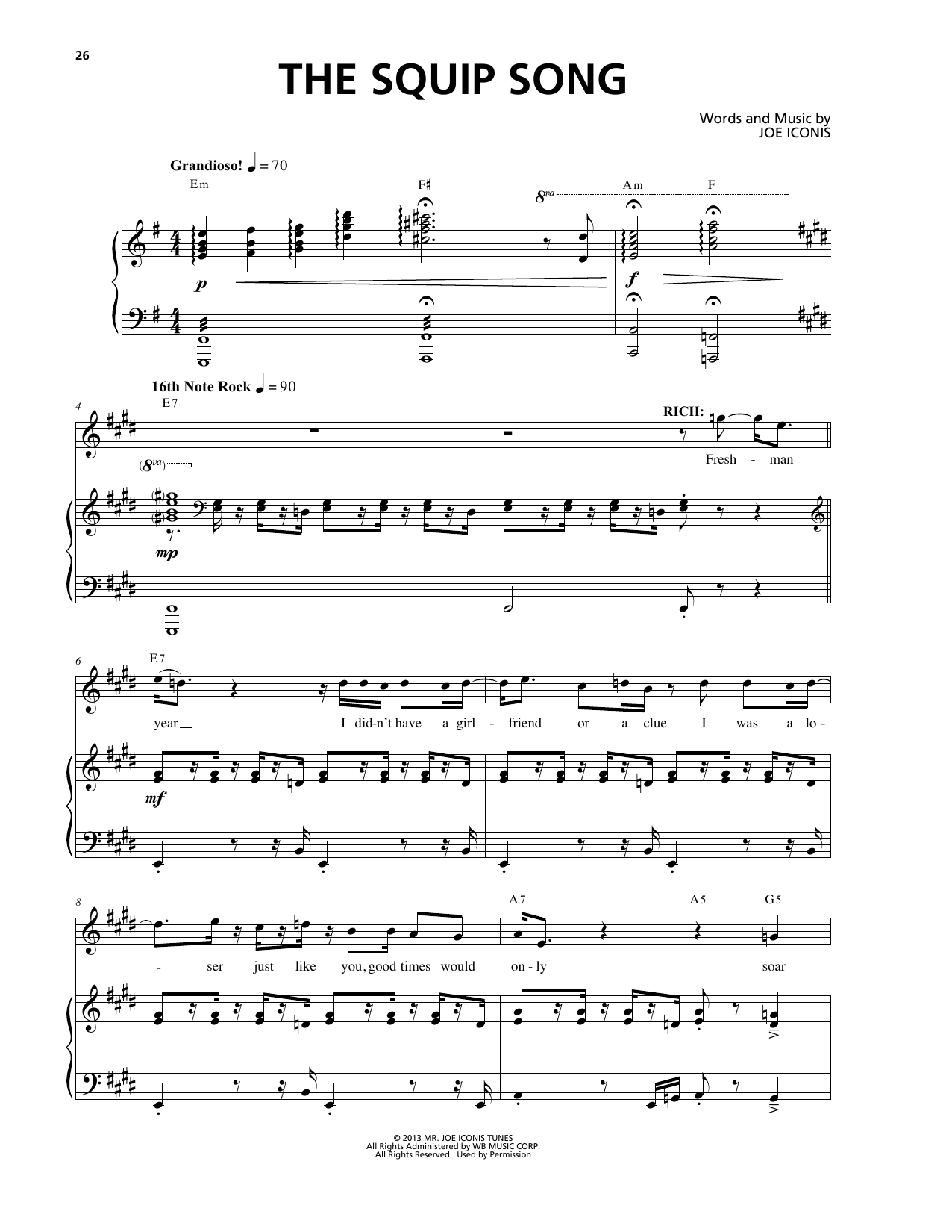 Joe Iconis The Squip Song (from Be More Chill) sheet music notes and chords. Download Printable PDF.