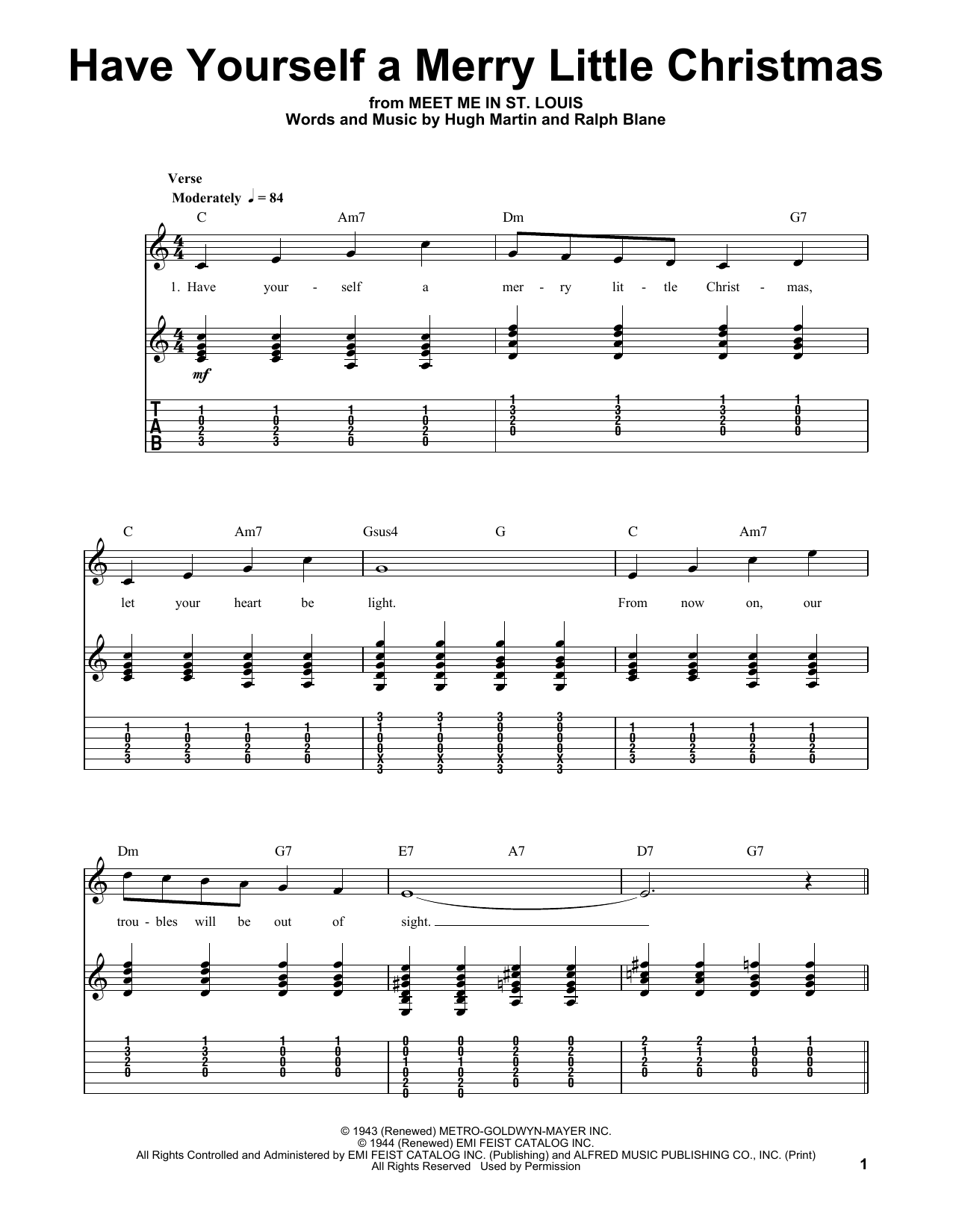 Joe Nichols Have Yourself A Merry Little Christmas sheet music notes and chords. Download Printable PDF.