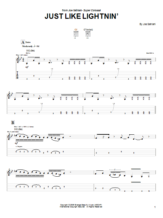 Learn to play Joe Satriani Just Like Lightnin' sheet music for Guitar Tab in minutes. Price: 7.8900$ Joe Satriani Just Like Lightnin' sheet music notes and chords arranged for Guitar Tab