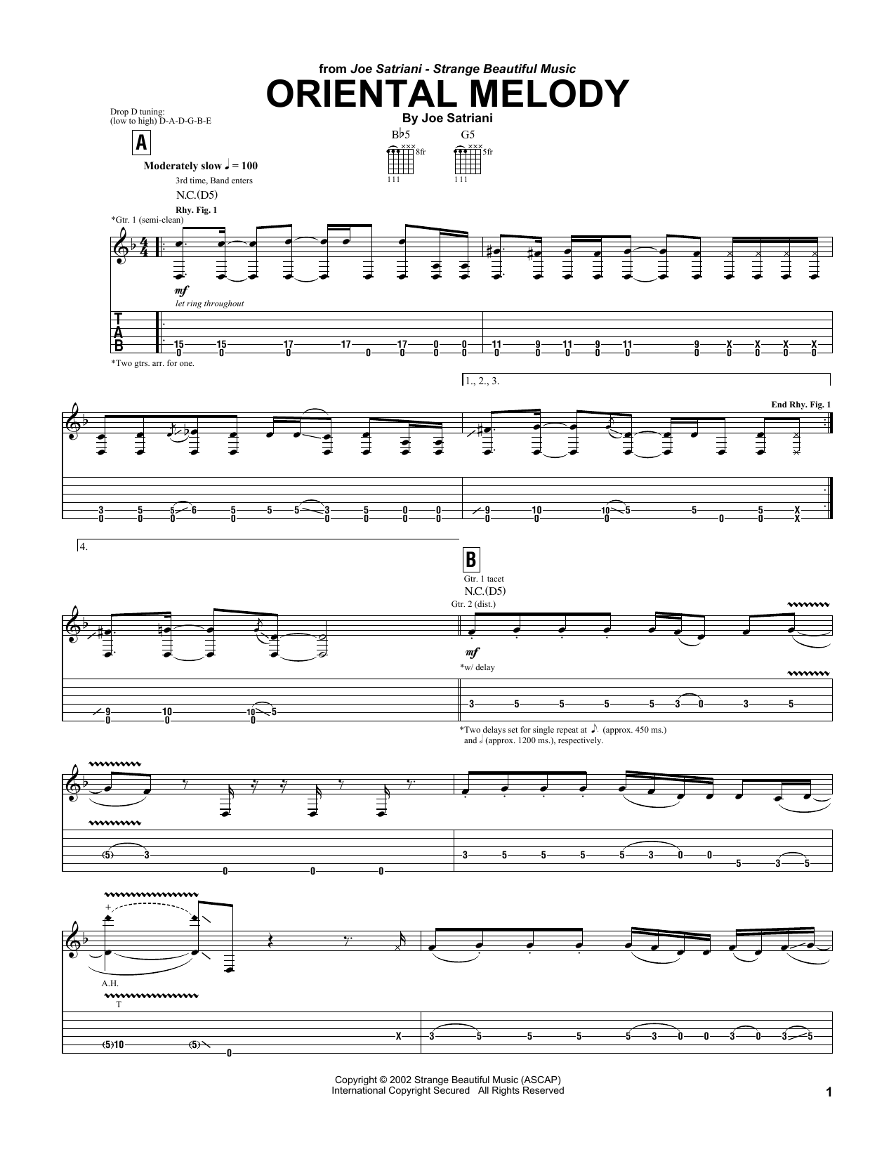 Learn to play Joe Satriani Oriental Melody sheet music for Guitar Tab in minutes. Price: 7.8900$ Joe Satriani Oriental Melody sheet music notes and chords arranged for Guitar Tab