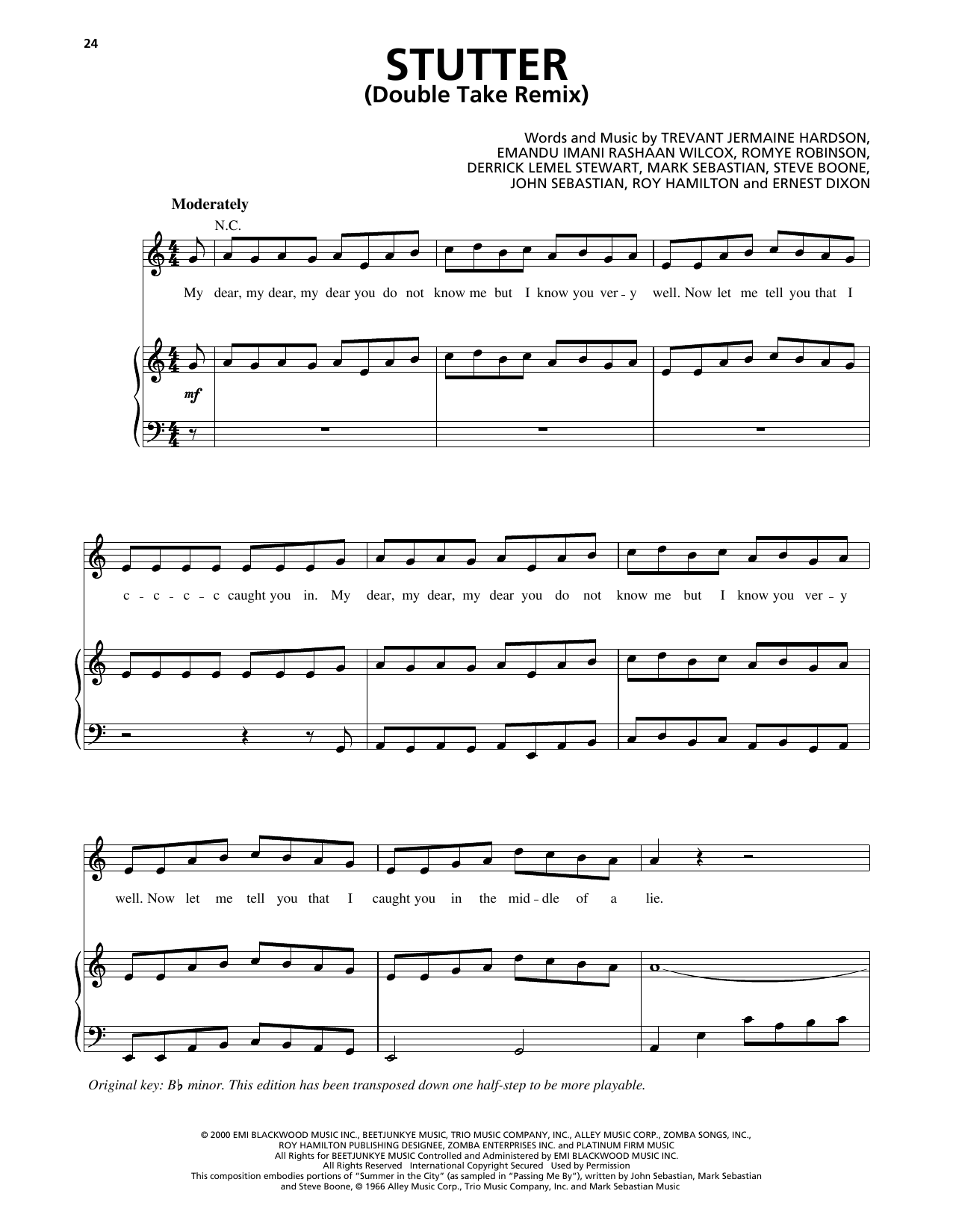 Joe Stutter (feat. Mystikal) (Double Take Remix) sheet music notes and chords. Download Printable PDF.