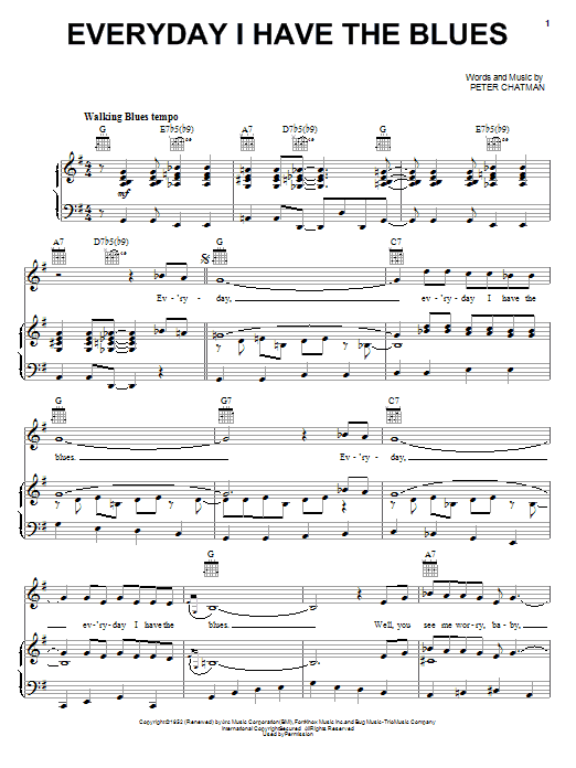 Learn to play Joe Williams Everyday I Have The Blues sheet music for Piano, Vocal & Guitar Chords (Right-Hand Melody) in minutes. Price: 7.8900$ Joe Williams Everyday I Have The Blues sheet music notes and chords arranged for Piano, Vocal & Guitar Chords (Right-Hand Melody)