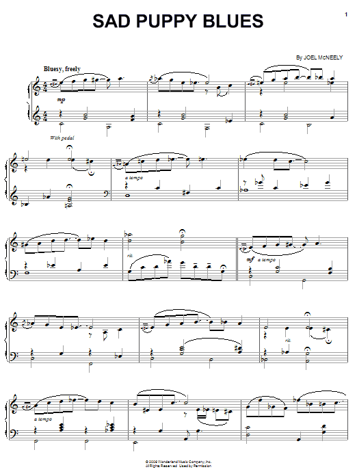 Learn to play Joel McNeely Sad Puppy Blues sheet music for Piano, Vocal & Guitar Chords (Right-Hand Melody) in minutes. Price: 7.8900$ Joel McNeely Sad Puppy Blues sheet music notes and chords arranged for Piano, Vocal & Guitar Chords (Right-Hand Melody)
