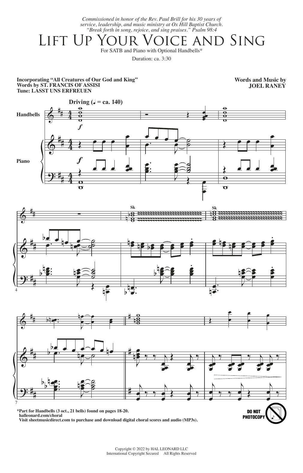 Learn to play Joel Raney Lift Up Your Voice And Sing sheet music for SATB Choir in minutes. Price: 3.9900$ Joel Raney Lift Up Your Voice And Sing sheet music notes and chords arranged for SATB Choir