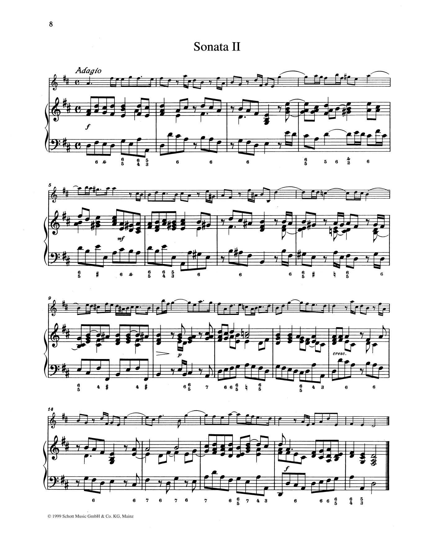 Johann Christoph Pepusch Sonata No. 2 sheet music notes and chords. Download Printable PDF.