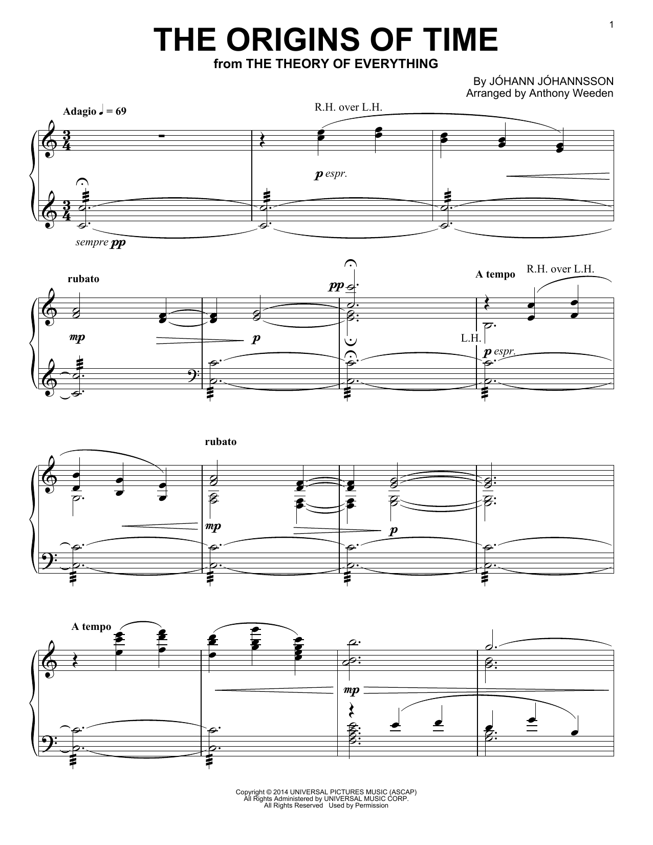 Learn to play Johann Johannsson The Origins Of Time sheet music for Piano Solo in minutes. Price: 7.8900$ Johann Johannsson The Origins Of Time sheet music notes and chords arranged for Piano Solo